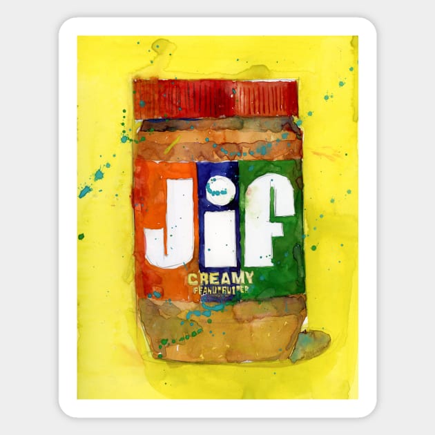 Jif Peanut Butter - Vintage - Kitchen Art Sticker by dfrdesign